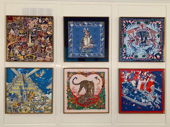 Hermes Scarf as Wall Art