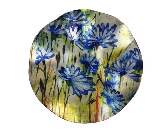 Blue flowers-Tesoro Mio Plates(waved)