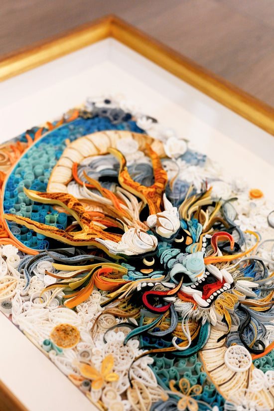 Framed 3D artwork of paper quilling in Toronto, Canada