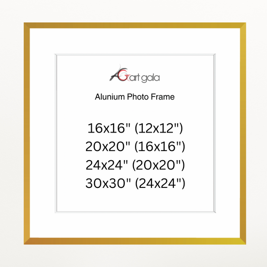 Artgala Metal Picture Frame, Golden Aluminum 3/8" 1 cm Square Frame