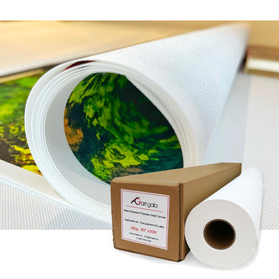 ArtGala Canvas Roll 60"x99'(30m) 280g White Matte - Premium Water Resistant 100% Polyester Inkjet Canvas