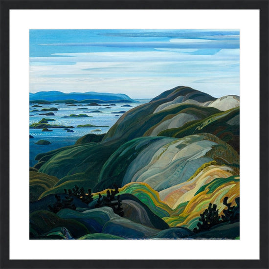 Bay of Islands - Framed Fine Art Paper Print, 24x24" (20x20")