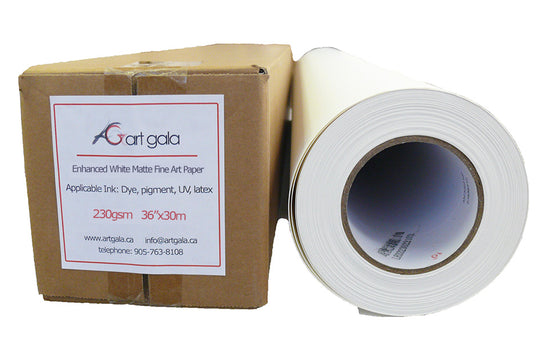 ArtGala Enhanced Matte Fine Art Paper -Roll  36"x30m-inkjet for dye, pigment