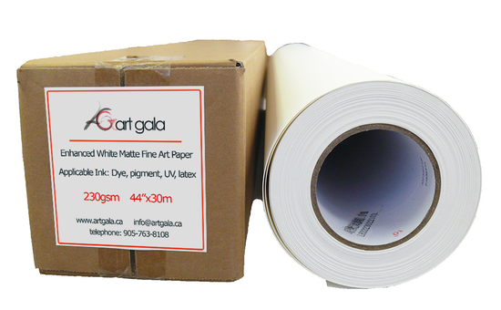 ArtGala Enhanced Matte Fine Art Paper -Roll  44"x99'(30m) 230g