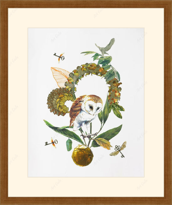 Art Nouveau inspired Snitch / Print of original collage