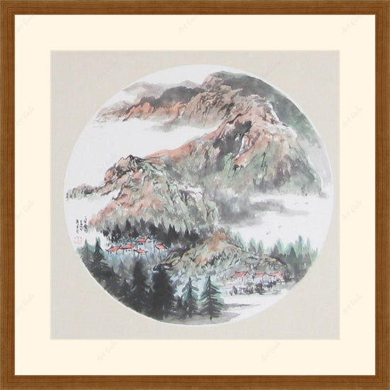 红顶屋-小斗方 / Original Chinese Painting