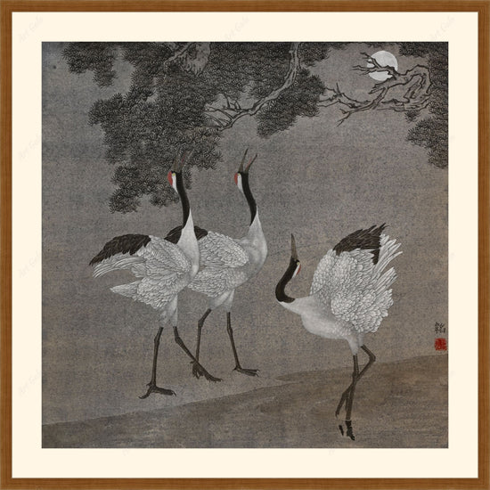 The cranes sang on the night of the bright moon 月朗风清觅鹤鸣 / Chines