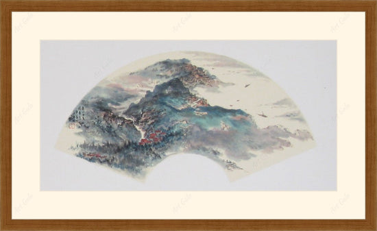 青山佳气霭青葱-小扇面 / Original Chinese Painting