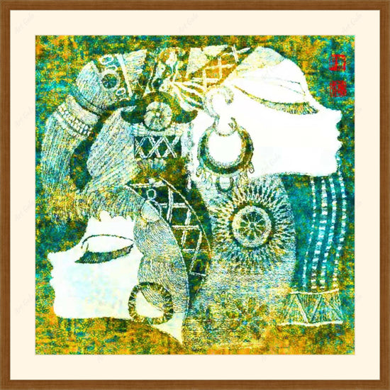 girls / Tinfoil Material Painting