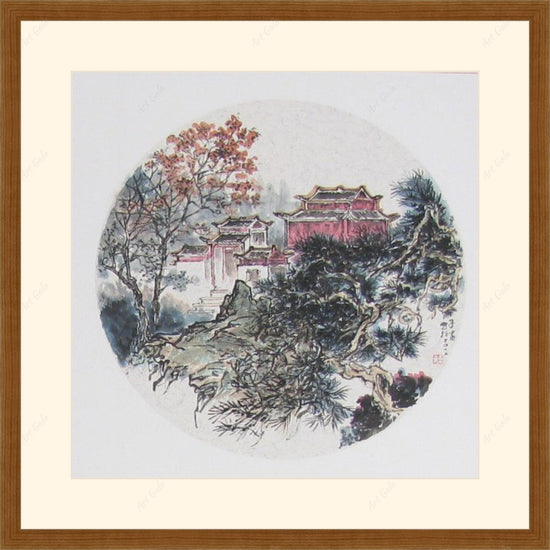寺-小斗方 / Original Chinese Painting