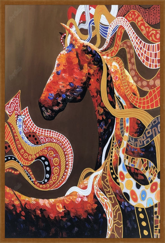 Coloured Horse 9 / Oil On Canvas