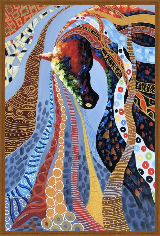 Coloured Horse 4 / Oil On Canvas