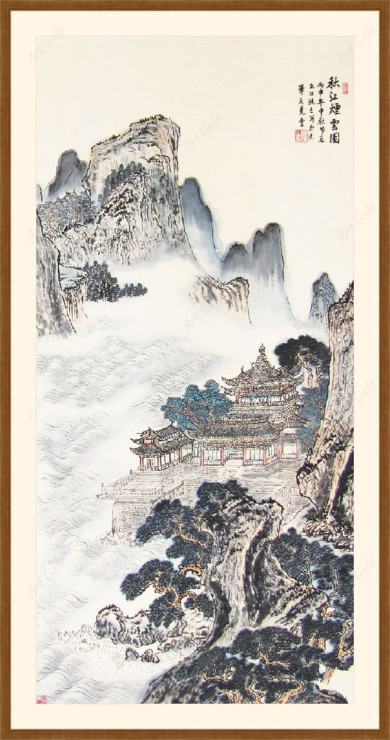 秋江烟雨图 Riverside in Autumn / ORIGINAL CHINESE PAINTING