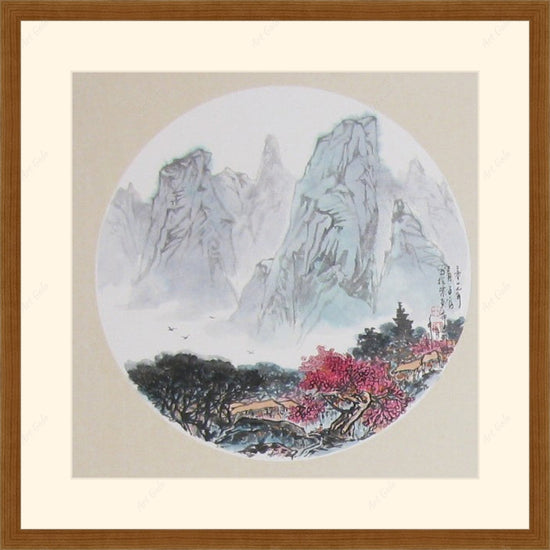 红叶峭崖-小斗方 / Original Chinese Painting