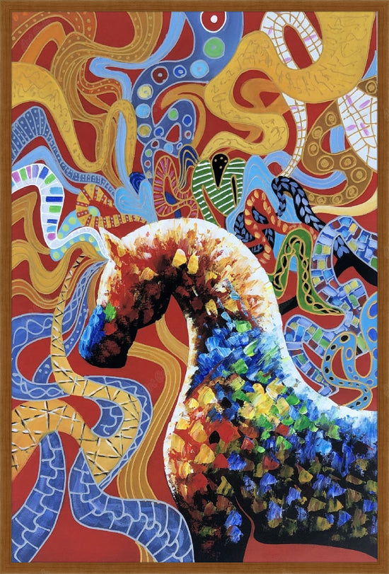 Coloured Horse 3 / Oil On Canvas