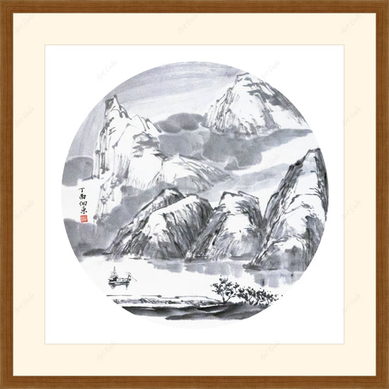 山水渔舟 Landscape With Fishing Boat / Original Chinese Painting