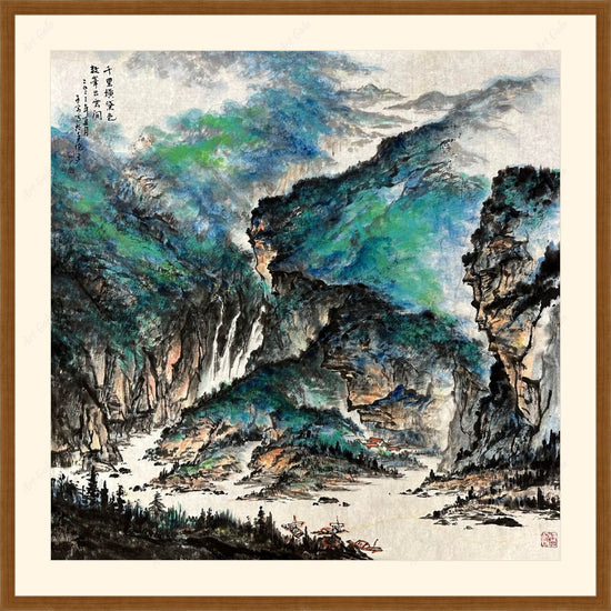 千里横黛色，数峰出云间 / Original Chinese Painting