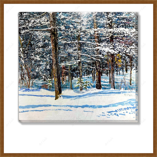 Overnight Snowfall / Acrylic & Water Color On Paper