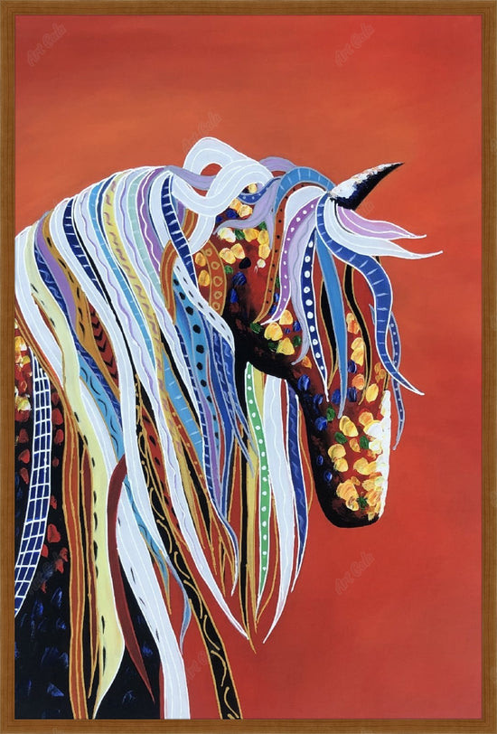 Coloured Horse 8 / Oil On Canvas