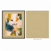 SG241 Proper Grey matboard: framed artwork and colour swatch