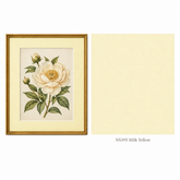 NS395 Milk Yellow matboard: framed artwork and colour swatch