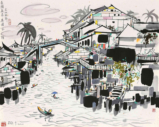 Floating market in Thailand