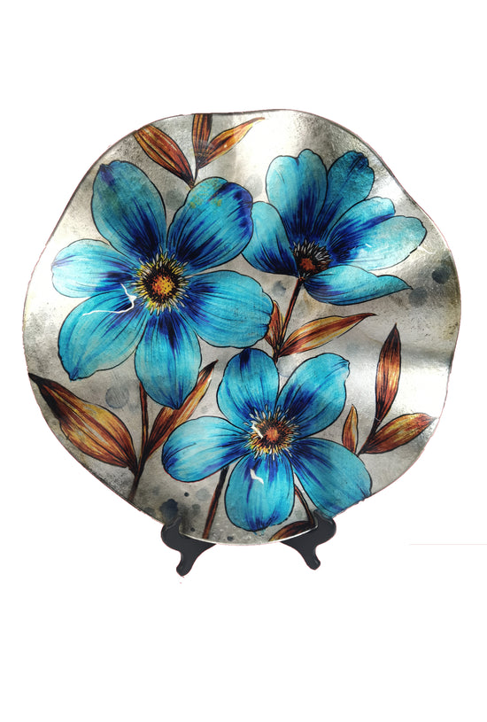 Blue Flower-Tesoro Mio Plates (Round)