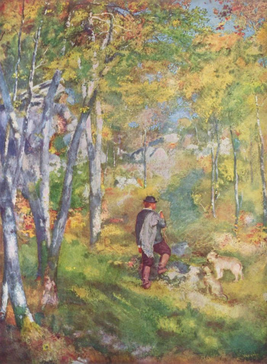 Jules Le Coeur and His Dogs in The Forest of Fontainebleau