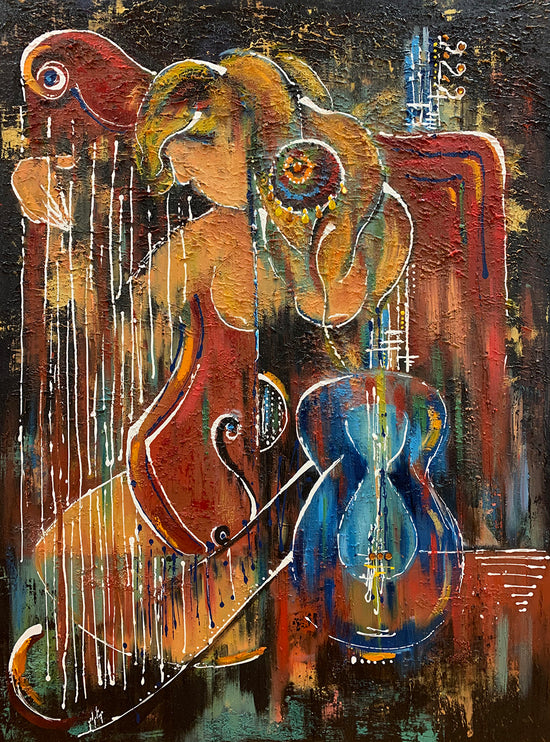 Woman & Harp