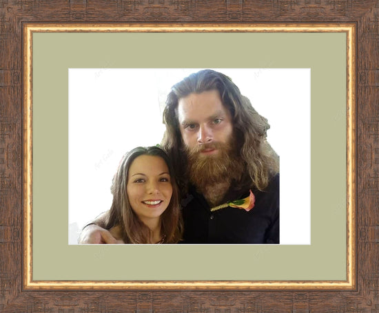 Framed print with mat & glazing