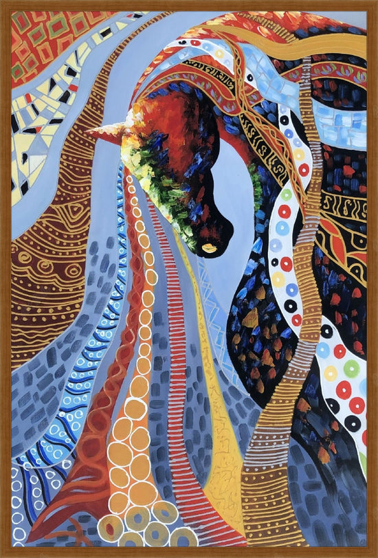 Coloured Horse 4 / Oil On Canvas