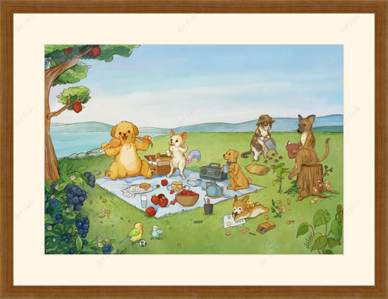 Framed print with mat & glazing